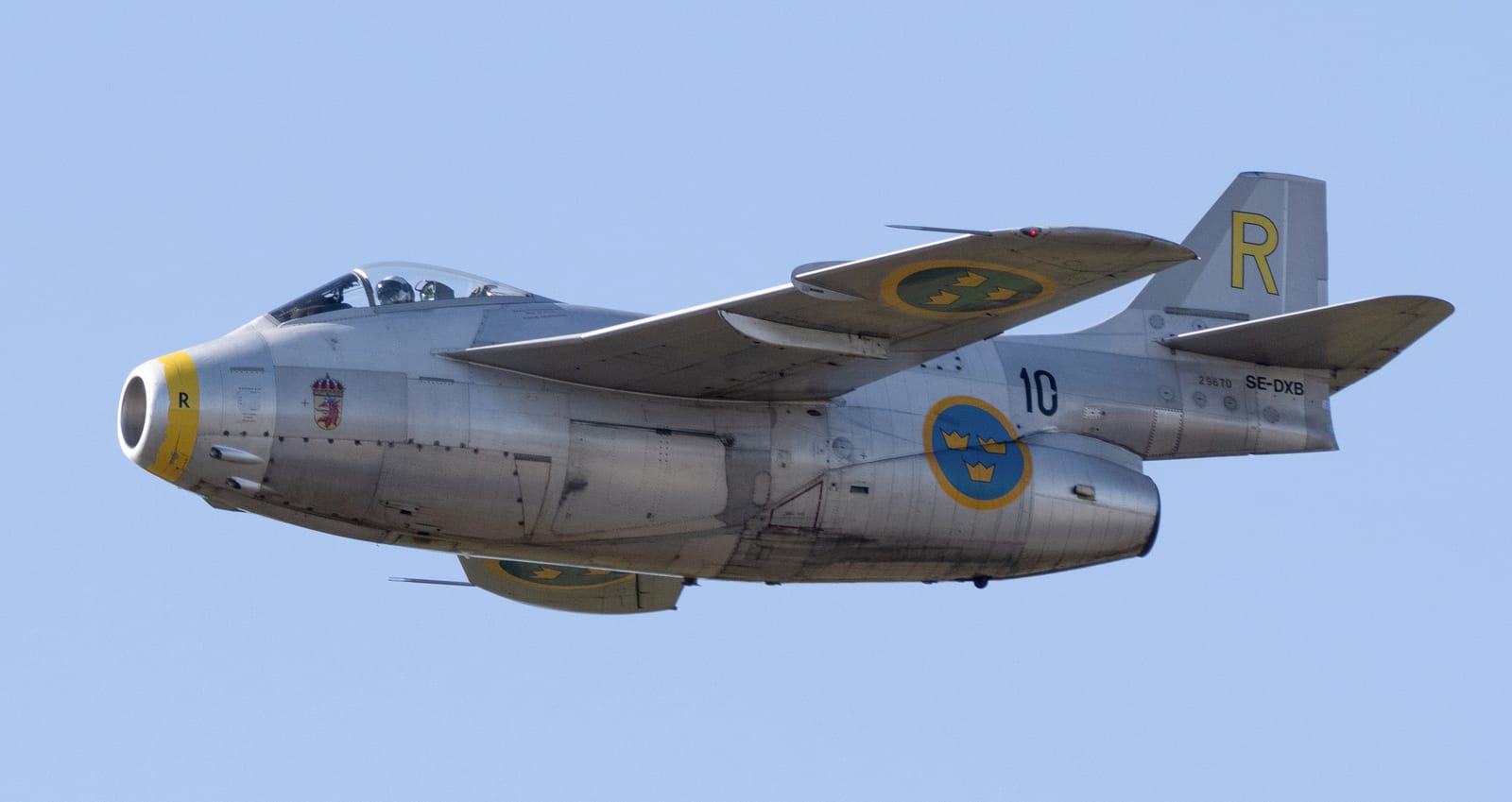 Saab 29 Tunnan — chasseur 1e gen — Suède